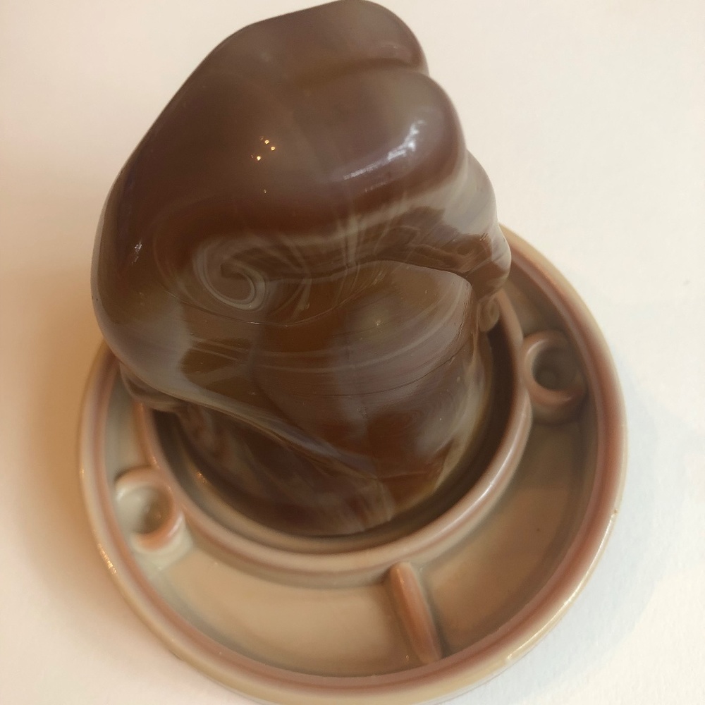 Bottoms up shot glass. Vintage McKee style lady. Great condition!